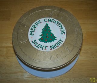 Vintage Musical Cake Stand - Merry Christmas - Plays " Silent Night " - Rotates