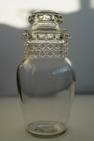 Vintage Drugstore Glass Apothecary Jar 10  Tall