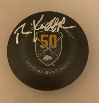 Ralph Krueger Signed Buffalo Sabres 50th Anniversary Game Puck Autographed