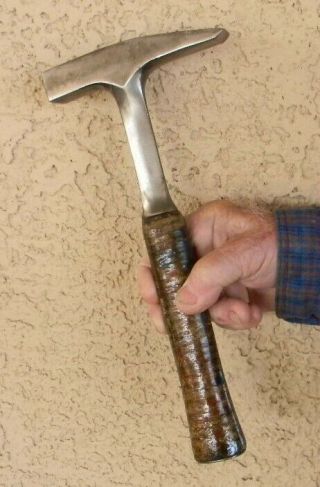Malco Sheet Metal 18 Oz Leather Grip Vtg Hammer Cross Peen Made Usa