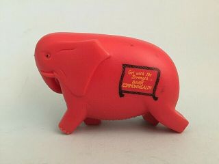 Vintage Red Elephant Money Box Commonwealth Savings Bank Australia Vgc