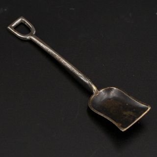Vtg Sterling Silver - Antique Tea Caddy Spoon Salt Shovel - 31g
