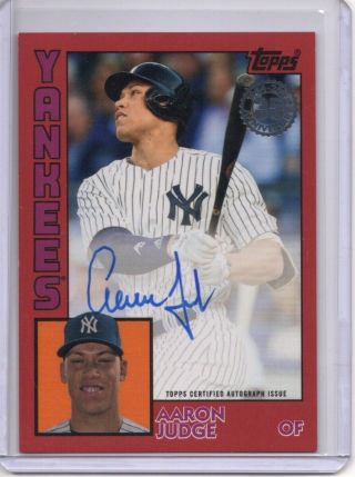 Aaron Judge Auto /25 2019 Topps 35th Anniversary Red On Card Autograph Sp