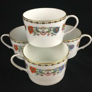 Set Of 4 Vtg Flat Cups By Ceralene Vieux Chine A.  Raynaud Limoges France