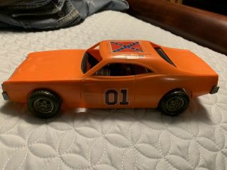 Vintage The Dukes Of Hazzard General Lee Plastic Mego,  Roof Opens,  Htf