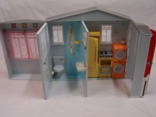 Vintage Barbie 2005 Totally Real Playset Doll House Mattel Folding W/sound.