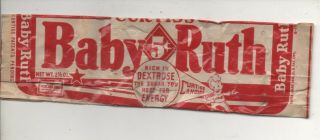 Vintage C1930 Curtiss Baby Ruth Candy Bar Wrapper 5 Cents