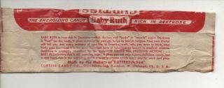 Vintage c1930 Curtiss Baby Ruth Candy Bar Wrapper 5 cents 2