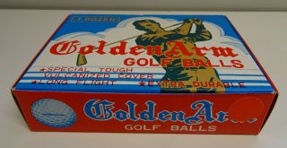 Vintage Golen Arm Golf Balls Boxed 1 Dozen