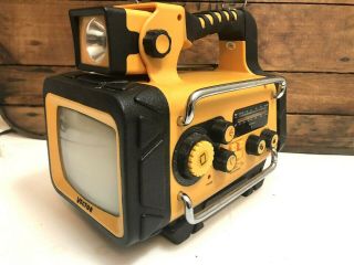 Vintage Vector Storm Tracker Tv - Weather Alert - Lantern - Am/fm Radio Vec135