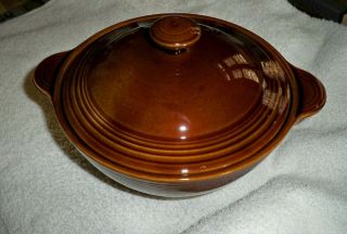 Vintage Fiesta Sheffield Amberstone Covered Casserole And Lid Really Rare