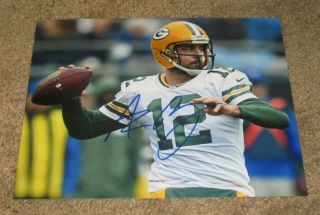 Aaron Rodgers Signed Autographed Green Bay Packers 8x10 Photo 1 (proof) Sb Mvp