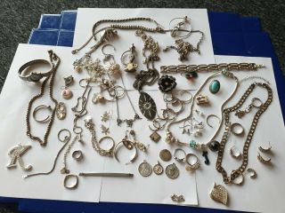 Vintage And Modern Jewellery Joblot Spares Repairs Components Wear