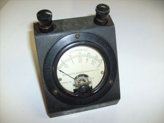 Vintage Weston Electric Instruments D.  C.  Amperes Gauge Meter Model 301