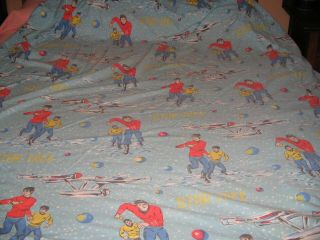 Vintage Rare Star Trek 1976 Full Size Fitted Sheet - Great Graphics & Colors