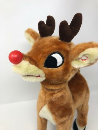 Vintage Rudolph The Red Nosed Reindeer Talking Singing Animated Toy Gemmy 8977 2