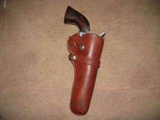 Vintage Hunter Belt Holster Colt Saa Rh 5 1/2 " Gc 112619