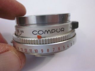 VOIGTLANDER Color Skopar Compur Lens 1:2.  8/50 for Vtg Bessamatic Film Camera EXC 3