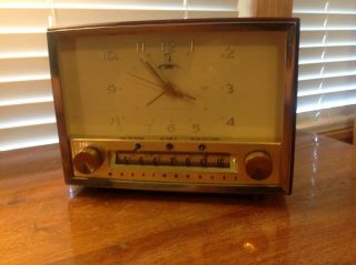Vintage Westinghouse Space Age Mid Century Clock Am Tube Radio Model H - 487t5