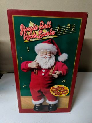 Vtg ‘98 Jingle Bell Rock Santa 1st Edition Dancing Musical Santa W/ Box