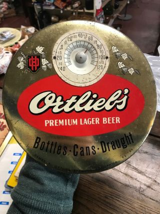 Vintage Ortlieb’s Premium Lager Beer Thermometer Philladelphia