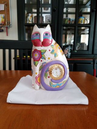 Vintage Laurel Burch: 1996,  Cat,  With Pop Out Clock,  Crafted In Malaysia