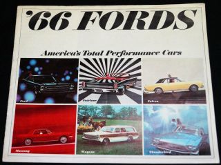 1966 Ford Motor Company Automobile Car Advertising Sales Brochure Vintage