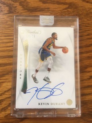 Kevin Durant 2018/19 Flawless Encased Auto 14/25 Golden State Warriors