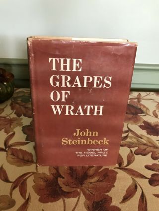 The Grapes Of Wrath 1939 Book Club Edition W/dust Jacket -