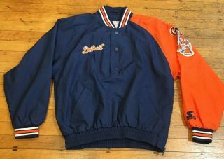 Vintage Detroit Tigers Pullover Starter Jacket Men 