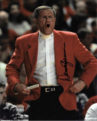 Denny Crum Signed Louisville Cardinals Basketball Coach 8 " X 10 " Photo W/coa
