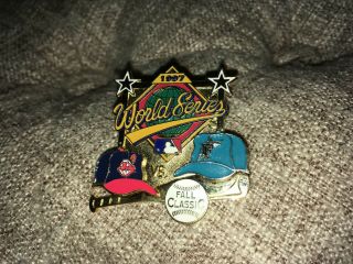 Cleveland Indians Florida Marlins 1997 World Series Baseball Lapel/hat Pin