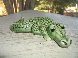 Vintage Ceramic Arts Studio Alligator Single Shaker Figurine Crocodile