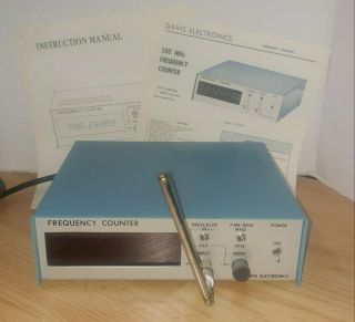 Vintage Davis Electronics Digital Frequency Counter Model Ctr - 2 - 500 Ham Radio Cb