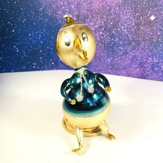 Italian Mercury Glass Donald Duck Christmas Ornament Vintage De Carlini?