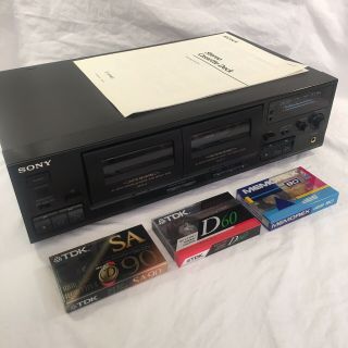 Sony Dual Cassette Deck Tc - Wr465 Vintage 1995 W/ 3 Tapes