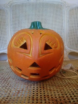 Vtg 1995 Trendmasters Halloween Pumpkin Blow Mold Light