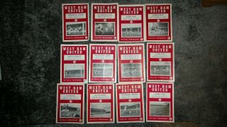 12 Vintage West Ham Home Programmes From 1959,  1960,  1961