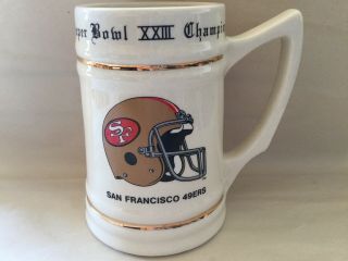 San Francisco 49ers Bowl Xxiii Champions Stein Mug