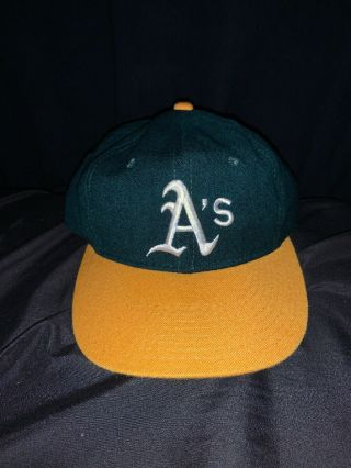 Vintage Era Mlb Oakland Athletics A’s Fitted Hat Size 7 3/8 100 Wool Usa