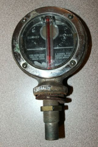 Vintage 1918 Boyce Moto Meter Universal Model Hood Temperature Gauge