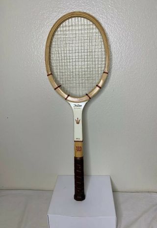 Vintage Wilson The Jack Kramer Autograph Wood Tennis Racket 4 5/8 Leather Grip