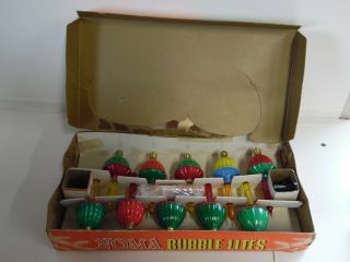 Vintage 1948 Noma C - 6 Bubble Lite Bulb Only Christmas Tree Lights Orig Box 520