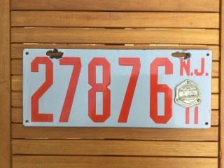 1911 Jersey License Plate