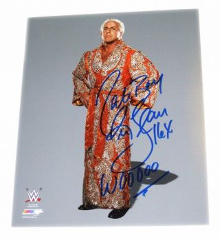 Wwe Nature Boy Ric Flair Hand Signed Autographed 8x10 Photofile Photo With 3