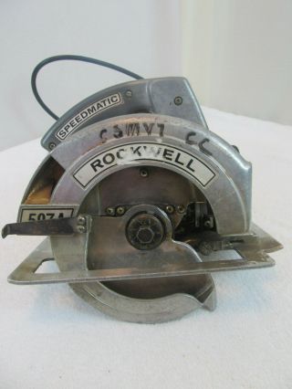 Vintage Rockwell Speedmatic 7 1/4 Circular Saw Model 597a