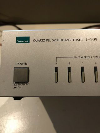 Sansui T - 909 Quartz Pll Synthesizer Stereo Tuner,  Vintage,