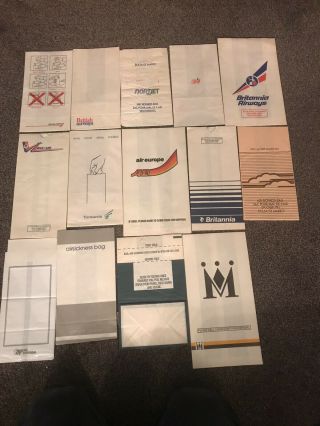 Airline Sick Bags Various Airlines