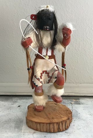 Vtg Kachina Native American Male Ogre Hopi Doll Signed By Artist Virginia Begay