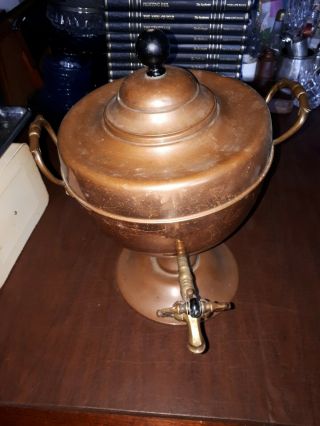 Vintage / Antique Copper And Brass Russian Samovar Tea Urn For Restoration